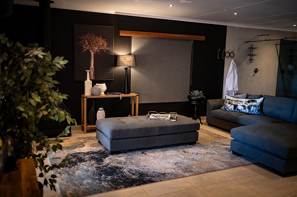 Interior of a luxury safari lodge room at Shalom Boutique Lodge & Hunting Safaris
