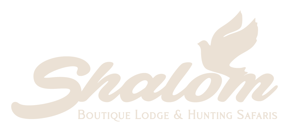 Logo of Shalom Boutique Lodge & Hunting Safaris featuring a dove symbol